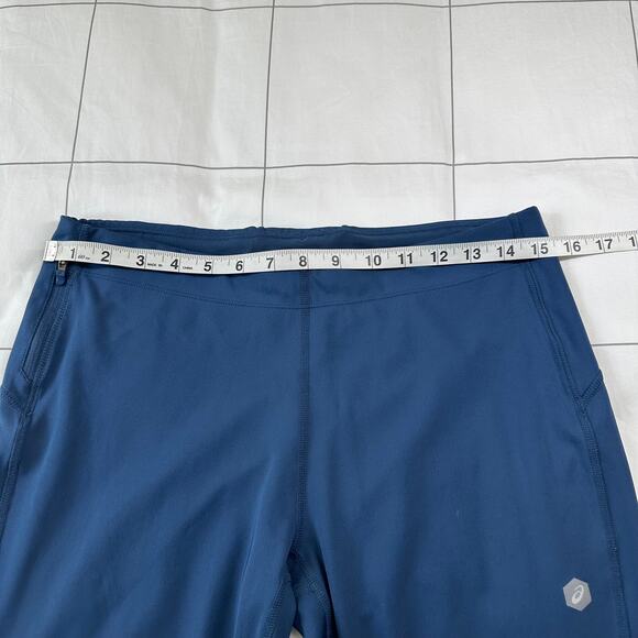 ASICS Leggings Womens Large Blue D1 Running Athletic Stretch Workout Fitness Gym - Picture 6 of 10